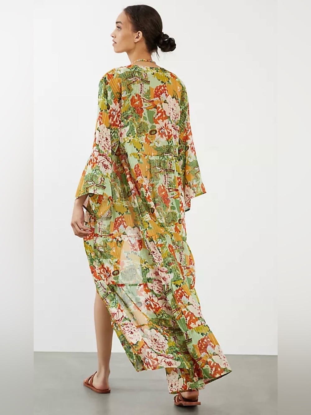 Anthropologie Floral Duster Kimono One Size - Picture 7 of 7